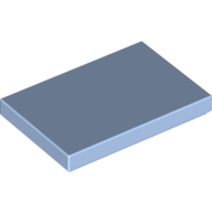 Flat Tile 2X3 - Light Royal Blue