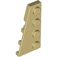 Left Plate 2X4 W/Angle - Brick Yellow