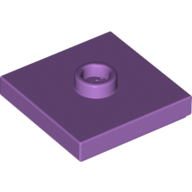 Plate 2X2 W 1 Knob - Medium Lavender