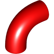 Design Shape W/ Tube, Crosshole - Bright Red