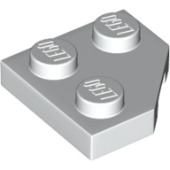 Plate 2X2, Corner, 45 Deg. - White