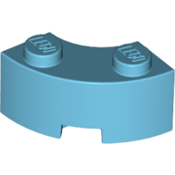 Brick 2X2W.Inside And Outs.Bow - Medium Azur