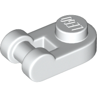 Plate 1X1 Round W/ 3.2 Shaft - White