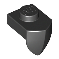 Plade 1X1 M. 1 Lod. Tand - Black