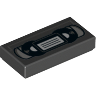 Flat Tile 1X2, No. 265 - Black