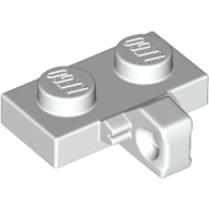 Plate 1X2 W. Stub/Vertical - White