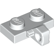 Plate 1X2 W. Stub/Vertical - White