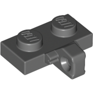 Plate 1X2 W. Stub/Vertical - Dark Stone Grey