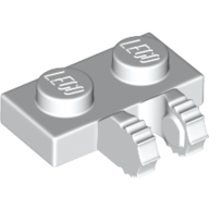Plate 1X2 W/Fork, Vertical - White