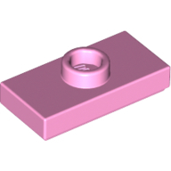 Plate 1X2, W/ 1 Knob - Light Purple
