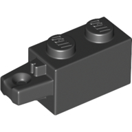Brick 1X2 W/Stub Horiz. End - Black