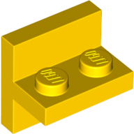 Plate 1X2 W/ Vert. Tube - Bright Yellow