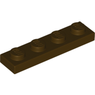 Plate 1X4 - Dark Brown