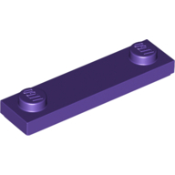 Plate 1X4, W/ 2 Knobs, No. 2 - Medium Lilac