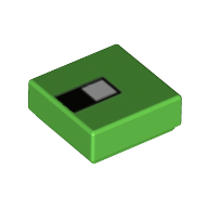 Flat Tile 1X1 No. 190 - Bright Green