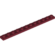 Plate 1X12 - Dark Red