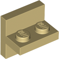 Plate 1X2 W/ Vert. Tube - Brick Yellow
