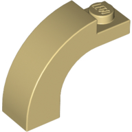 Brick 1X3X2 W/Ins And Outs.Bow - Brick Yellow