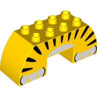 Brick 2X6X2 Outside Bows, No. 2 - Bright Yellow