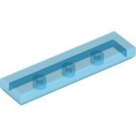 Flat Tile 1X4 - Transparent Blue