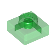 Plate 1X1 - Transparent Green