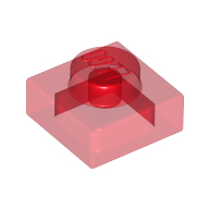 Plate 1X1 - Transparent Red