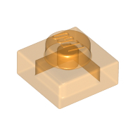 Plate 1X1 - Transparent Bright Orange