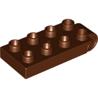 Plate 2X4 W. B Connector Top - Reddish Brown