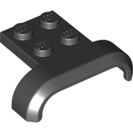 Mudguard 3X4, W/ Plate, No. 1 - Black