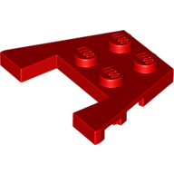 Plate 3X4 W/Angles - Bright Red