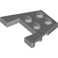 Plate 3X4 W/Angles - Medium Stone Grey