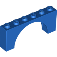 Brick W/ Inside Bow 1X6X2 - Bright Blue