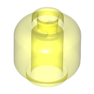 Mini Head - Transparent Fluorescent Green