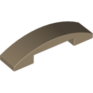 Plate W. Bow 1X4X2/3 - Sand Yellow