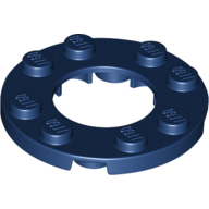 Plate Round 4X4 With Minuscule16Mm Hole - Earth Blue