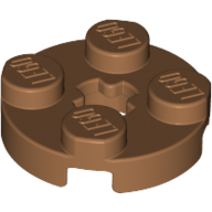 Plate 2X2 Round - Medium Nougat