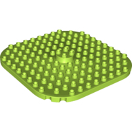 Plate 12X12, W/ Cylinder 2X2X1/2 - Bright Yellowish Green