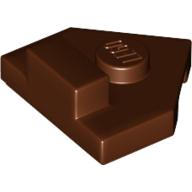 Plate 2X2, W/ Design - Reddish Brown