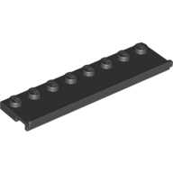 Plate 2X8 W/Gliding Groove - Black