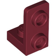 Plate 1X1, W/ 1.5 Plate 1X2, Upwards - Dark Red