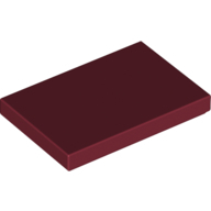 Flat Tile 2X3 - Dark Red