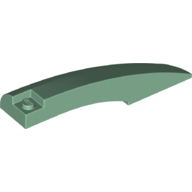 Left Shell 2X10X2, Outside Bow, W/ Cut - Sand Green