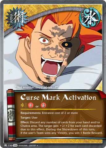 Curse Mark Activation - J-730 - Uncommon - 1st Edition