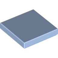 Flat Tile 2X2 - Light Royal Blue