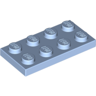 Plate 2X4 - Light Royal Blue