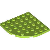 Plate 6X6 W. Bow - Bright Yellowish Green