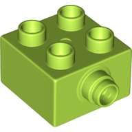 Brick 2X2 W/Rotation Snap - Bright Yellowish Green