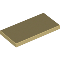 Flat Tile 2X4 - Brick Yellow