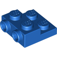 Plate 2X2X2/3 W. 2. Hor. Knob - Bright Blue