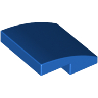 Plate W. Bow  2X2X2/3 - Bright Blue